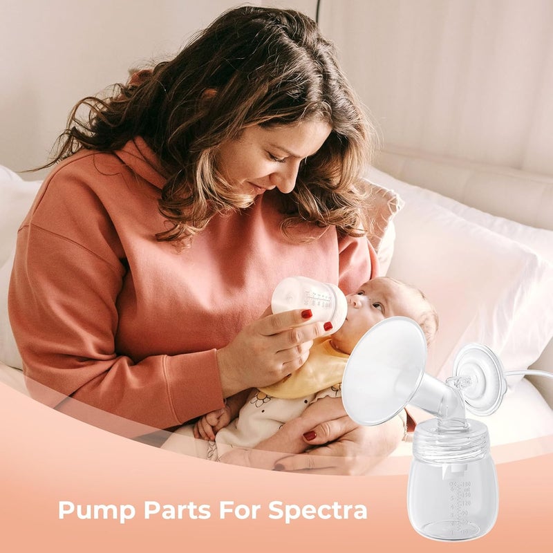 Hranio Breast Pump Parts Compatible with 21mm Spectra Flange 21mm Spectra Replacement Pump Parts s1 s2, Duckbill Valve (2 Flange-21mm & 2 Duckbill Valve) - Image 4